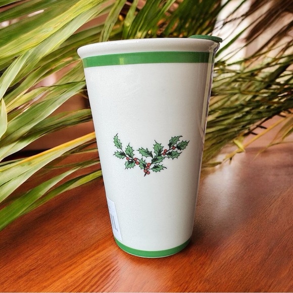 Spode Christmas Tree Ceramic Travel Mug with Lid - 8oz - NWT - Picture 5 of 11